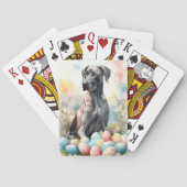 Große Däne mit Ostereiern Spielkarten (Rückseite)