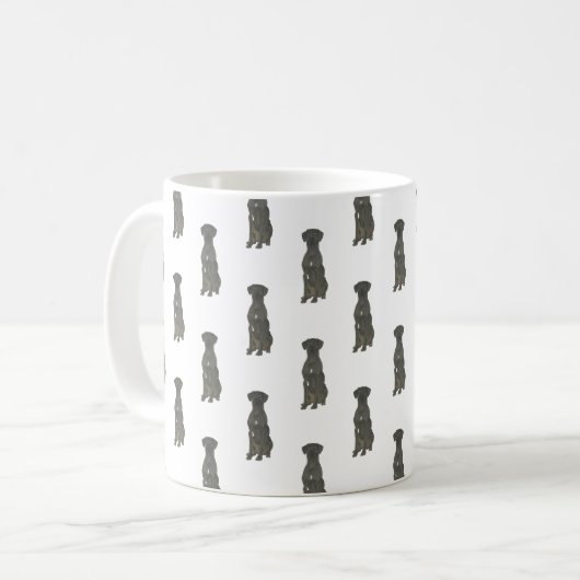 Große Däne (schwarz) Kaffeetasse (Vorderseite Links)