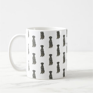 Große Däne (schwarz) Kaffeetasse