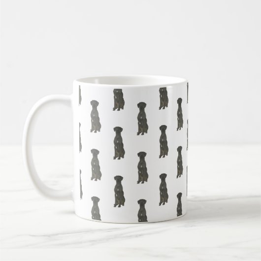 Große Däne (schwarz) Kaffeetasse (Links)