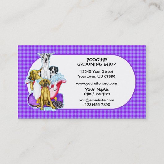 Große Dane Tub Full Business Cards Visitenkarte (Vorderseite)