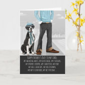 Große Däne vom Tag des Hundes Vatertag Karte (Gelbe Blume)