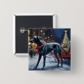 Große dane Weihnachtsfeiertage Button (Vorne & Hinten)