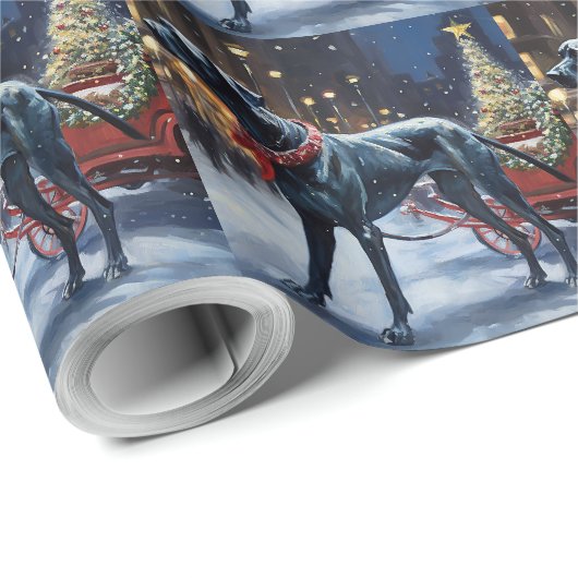 Große dane Weihnachtsfeiertage Geschenkpapier (Rolleneckpunkt)