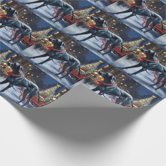 Große dane Weihnachtsfeiertage Geschenkpapier (Ecke)