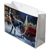 Große dane Weihnachtsfeiertage Geschenktüte (Rückseite Schrägansicht)