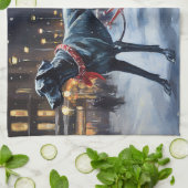 Große dane Weihnachtsfeiertage Geschirrtuch (Gefaltet)