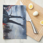 Große dane Weihnachtsfeiertage Geschirrtuch (Viertel Falte)