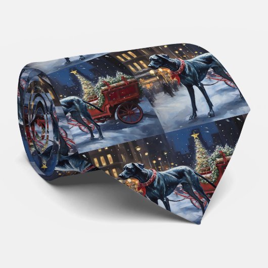 Große dane Weihnachtsfeiertage Krawatte (Gerollt)