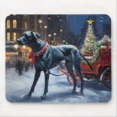 Große dane Weihnachtsfeiertage Mousepad (Vorne)