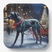 Große dane Weihnachtsfeiertage Pappteller (Vorderseite)