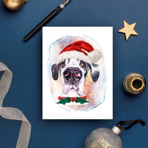 Große Däne Weihnachtsgeschenke Für Hunde Liebhaber Feiertagspostkarte