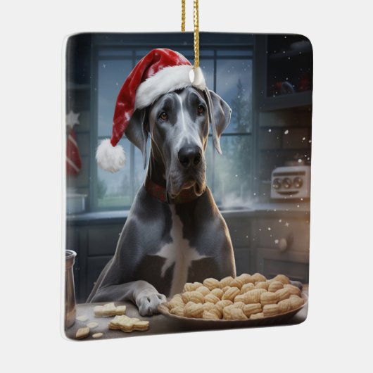 Große, dane Weihnachtskost Feiertag Keramikornament (Rechts)