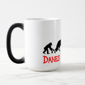 Große Dänen Evolution ist lustig Verwandlungstasse (Links)
