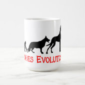Große Dänen Evolution ist lustig Verwandlungstasse (Zentrum)