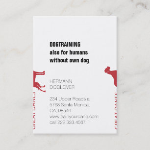 Große Dänen gespalten Visitenkarte