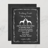 Große Dänen Hochzeitsankündigung Einladung (Vorne/Hinten)