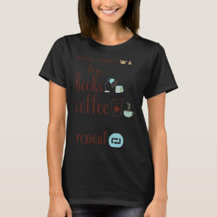 Große Dänen Hunde Bücher und Kaffee wichtigste F T-Shirt