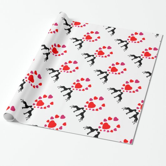 Große Dänen in der Liebe Geschenkpapier (Ungerollt)