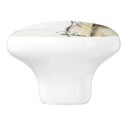 Große Dänen Keramikknauf (Seitenansicht)