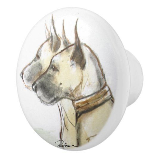 Große Dänen Keramikknauf (Rechts)