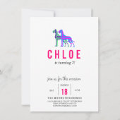 Große Dänen Moderne und Cool Einladung (Rückseite)