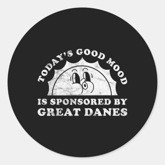 Große Dänen oder große Dänen Runder Aufkleber (Vorderseite)