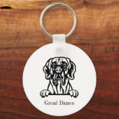 Große Dänen Schlüsselanhänger (Vorderseite)