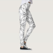 Große Dänen Schwarz und Weiß Leggings (Rechts)