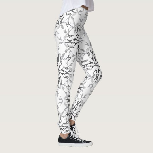 Große Dänen Schwarz und Weiß Leggings (Rechts)