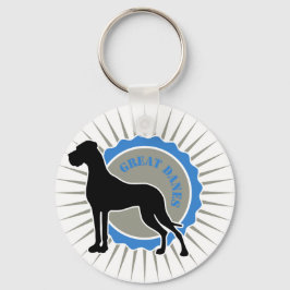 Große Dänen - Stern, Dane Schlüsselanhänger