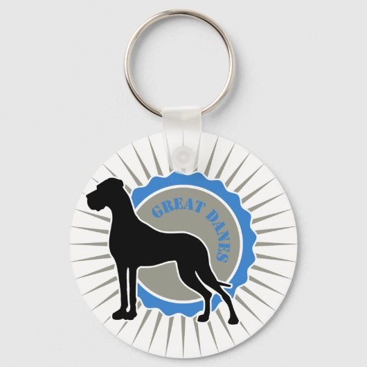 Große Dänen - Stern, Dane Schlüsselanhänger (Vorderseite)