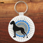 Große Dänen - Stern, Dane Schlüsselanhänger (Vorderseite)