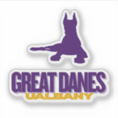 Große Dänen - UBAlbany - Uni Baseball Spirit Aufkleber (Vorderseite)