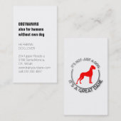 Große Dänen Visitenkarte (Vorne/Hinten)
