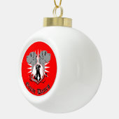 Große Dänen Weihnachten Keramik Kugel-Ornament (Rechts)