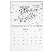 Große Dänische 18-Monate-Färbung Personalisiert Kalender (Feb 2027)
