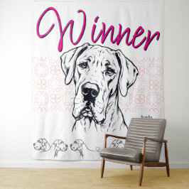 Große Dänische Hunde-Schau-Willkommen Wandteppich