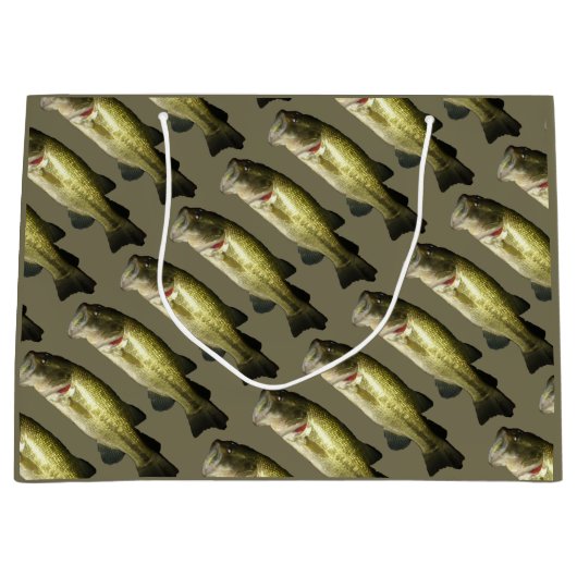 Große das Geschenk-Tasche der Bass-Fisch-Männer Große Geschenktüte (Vorderseite)