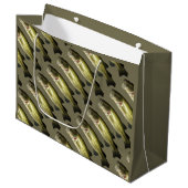 Große das Geschenk-Tasche der Bass-Fisch-Männer Große Geschenktüte (Vorderseite Schrägansicht)