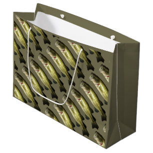 Große das Geschenk-Tasche der Bass-Fisch-Männer Große Geschenktüte