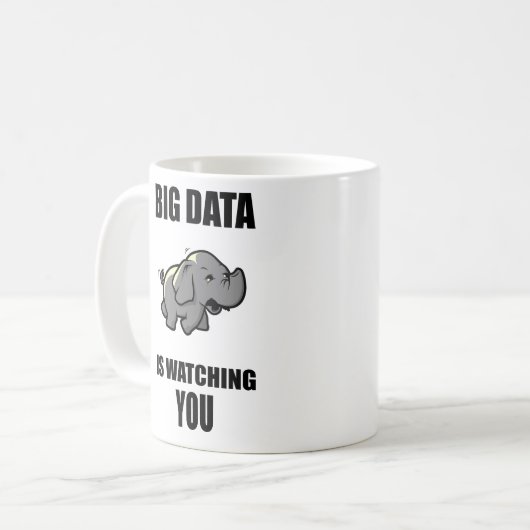 Große Daten passen Sie auf Kaffeetasse (Vorderseite Links)