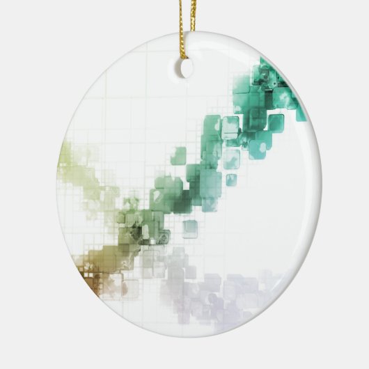 Große Daten-Sichtbarmachunganalytics-Technologie Keramikornament (Links)