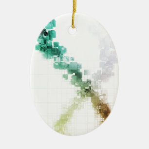 Große Daten-Sichtbarmachunganalytics-Technologie Keramikornament