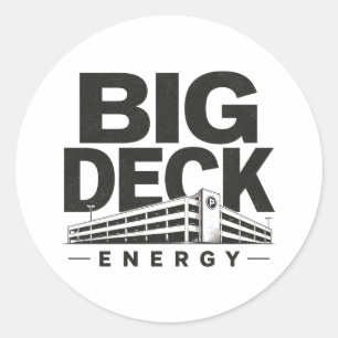 Große Deck Energie Runder Aufkleber