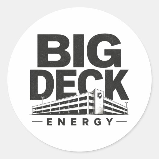 Große Deck Energie Runder Aufkleber (Vorderseite)