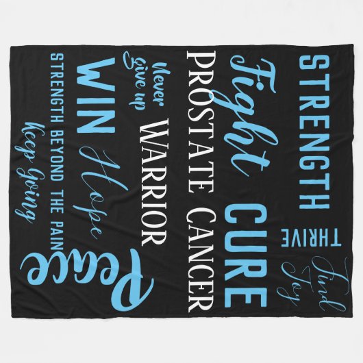 Große Decke des Prostatakrebs-Kriegers (Vorderseite (Horizontal))