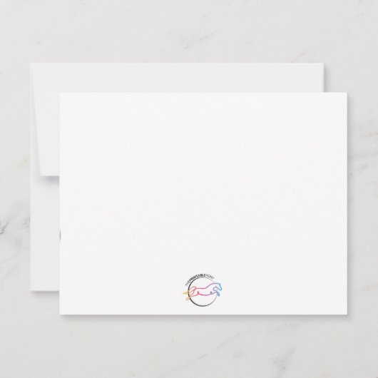 Große Dee Snaffle-Stückchen-Pferdeanmerkungs-Karte Dankeskarte (Rückseite)