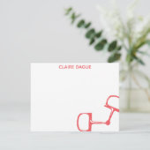 Große Dee Snaffle-Stückchen-Pferdeanmerkungs-Karte Dankeskarte (Stehend Vorderseite)