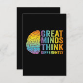 Große Denker denken anders als Neurodivergent Dankeskarte (Vorne/Hinten)